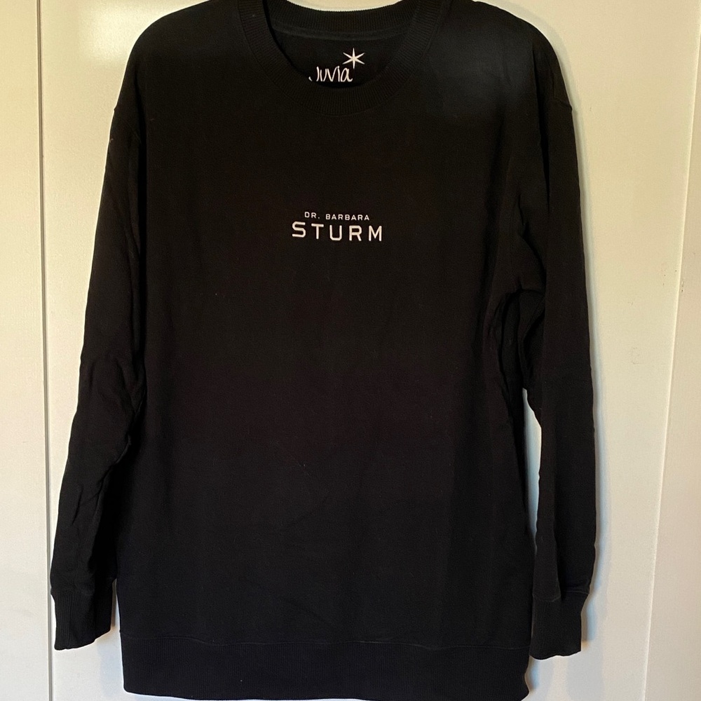Dr. Barbara Sturm Black Crewneck Sweatshirt with White Logo